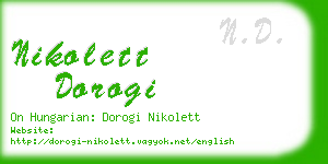 nikolett dorogi business card